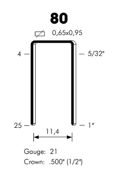 zszywka Omer 80/10 mm (10.000 szt) ALU