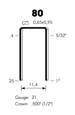 zszywka Omer 80/14 mm (10.000 szt) ALU